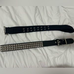 Studded belt & eyelet belt